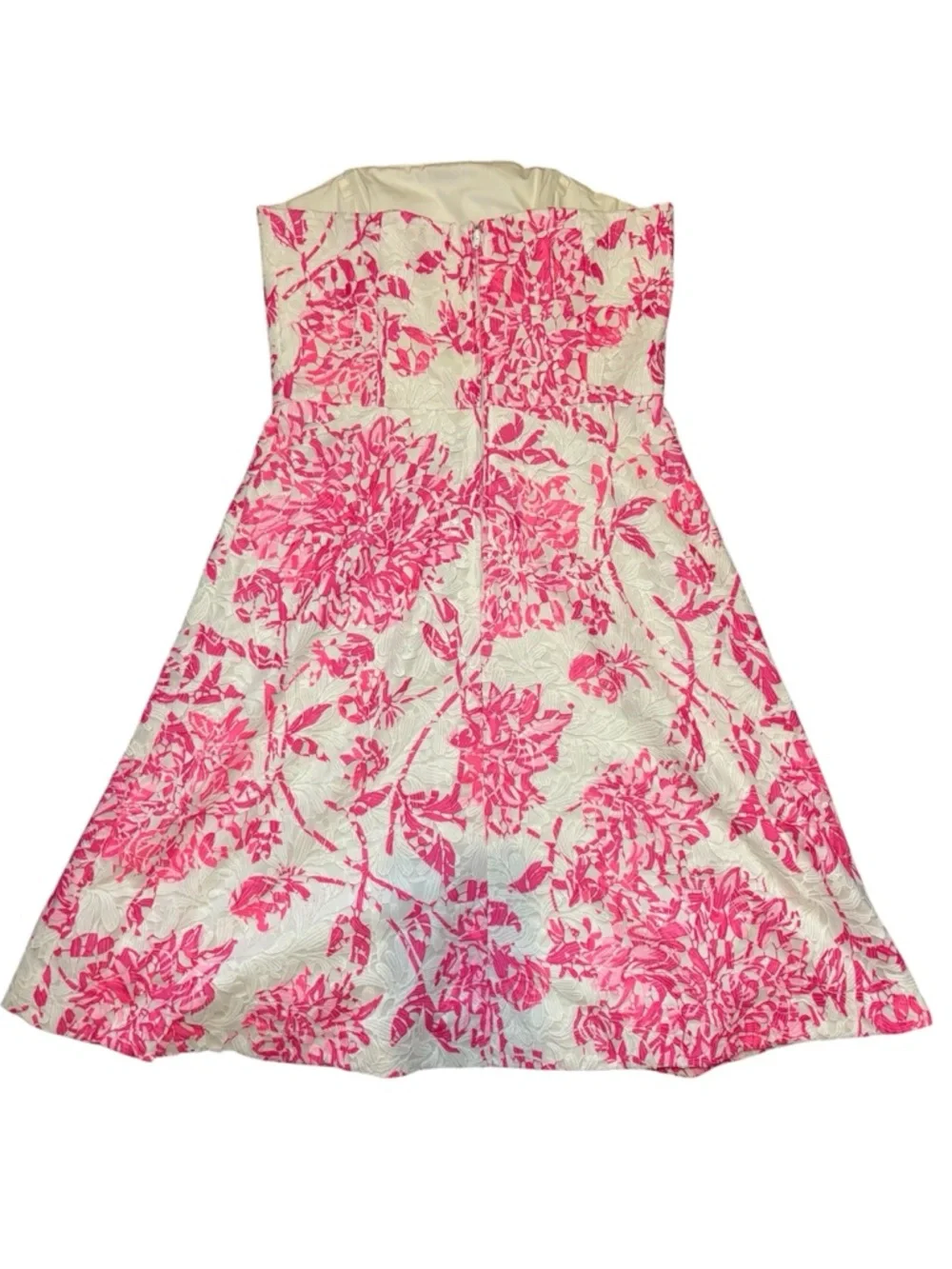Lilly Pulitzer Women’s Sienna Strapless Midi Dress 10 Resort White Caliente Lace - Picture 3 of 14